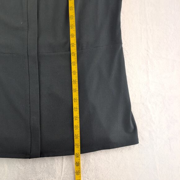 J. Jill Wearever Collection Black HiddenZipper Ponte Stretch Coatigan Women'sMed - Picture 6 of 8